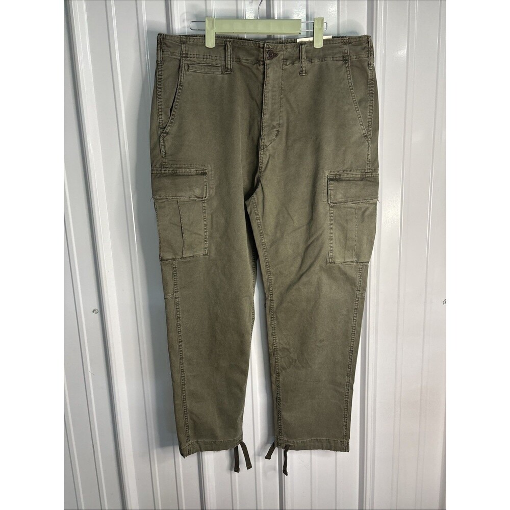 AE Mens Slim Lived In Cargo Pants Green 36/30 -see Pics
